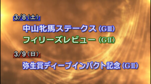 【今週の重賞インフォメーション】弥生賞ディープインパクト記念他　3/8（土）・9（日）