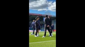 試合前に言葉を交わした町野修斗、板倉滉と福田師王