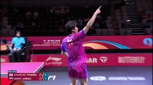【卓球】日本男子唯一の希望 戸上隼輔 崖っぷちからの大逆転勝利！ベスト8進出｜世界卓球2025