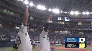 【5回裏】先発の九里亜蓮も一緒に昇天ポーズ!! バファローズ・杉本裕太郎 レフトへの大きなHR!! 2025年6月10日 オリックス・バファローズ 対 横浜DeNAベイスターズ