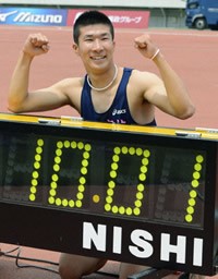 男子100メートル予選で日本歴代2位の10秒01をマークした桐生祥秀。伊東氏や朝原氏も期待の逸材だ