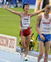 男子20キロ競歩で6位入賞を果たした西塔が、過酷なレースを振り返った