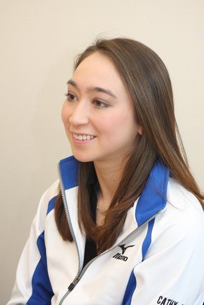 姉のキャシー。五輪へ向けて「本当に強い気持ちでいる」
