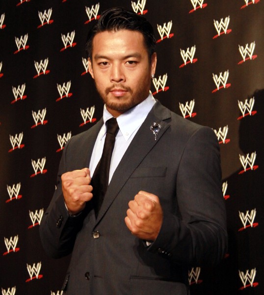 WWEに入団するKENTAが渡米直前に会見を開き、「世界最高峰の団体で自分を試したい」とその意気込みを語った