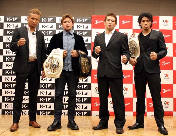 −60kg級トーナメントに出場する日本人4人。初代王者はこの中から生まれるのか!?(写真左から島野、卜部弘、山本、卜部功)