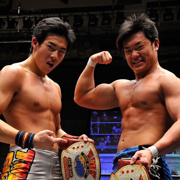 KUDO&坂口組を下しタッグV3を達成した竹下&遠藤組は2.15たまアリで関本&岡林と激突