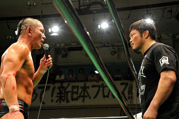 7月の後楽園大会で、GHC戦に名乗り出た杉浦。ファンの大歓声に杉浦への期待感があらわれていた