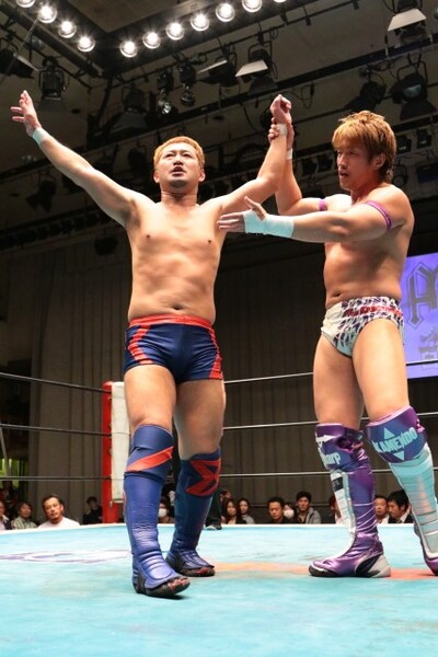 臼田勝美は藤原組の同期である田中稔と引退試合を行った