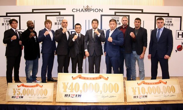 RIZINの中軸となる8人トーナメント。「この名も無きファイターたちの戦いから、新しい渦が巻き起こる事を強く願っている」