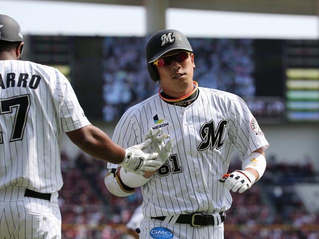 千葉ロッテマリーンズ 角中勝也 NPB バッティンググローブ horizonte