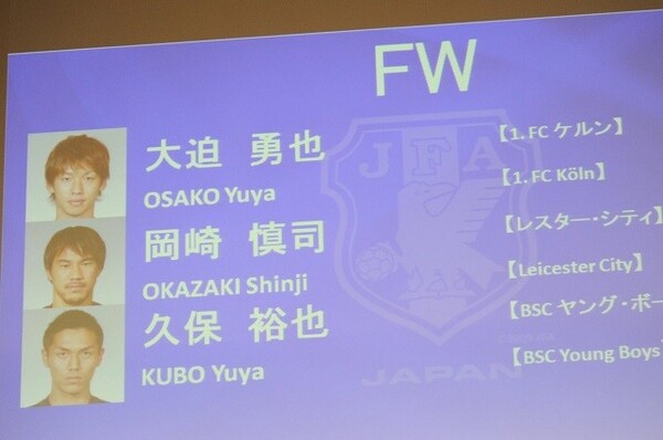 FWを7人選出。ハリルホジッチ監督は「少し様子を見るため、そしてサウジアラビア戦の準備のため」と説明