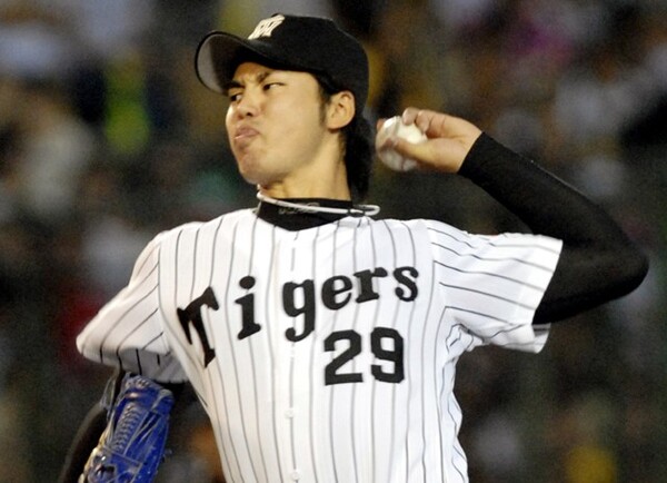 阪神時代は2003年に最多勝のタイトルを獲得するなどエースとして活躍。写真は06年のもの