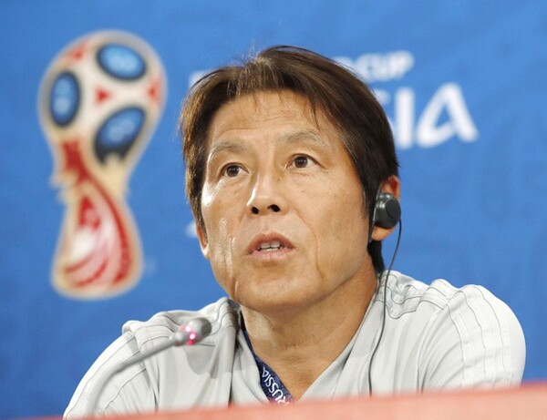 ベルギー戦に向け、前日会見に臨んだ西野監督