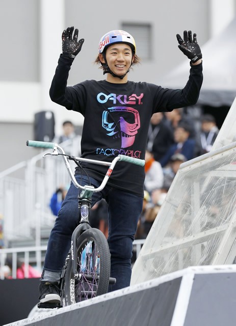 3歳から乗り始めたBMX。初めての試合は最下位も、小学校高学年の頃には“無敵キッズ”に成長した。写真は18年4月7日撮影