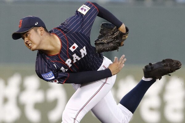 スリランカ戦で先発した“大谷二世”と異名を持つ190センチ右腕・渡邉。3回無安打の好投を見せた