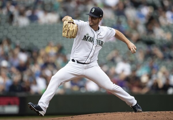 大谷がなかなか攻略できない投手のひとり、ウェイド・ルブラン。かつて西武でもプレーした技巧派サウスポーだ