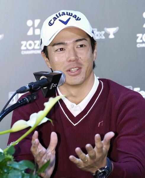 21日に行われた公式練習でも米ツアーへの意気込みを語った石川