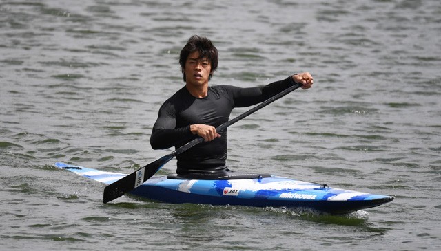 練習を終えた羽根田卓也選手