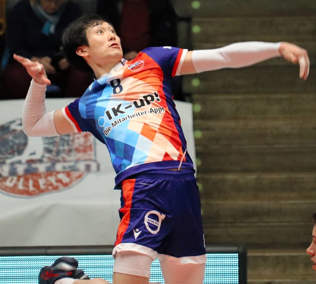 1月、ドイツでプレーする柳田将洋(アミューズ提供)