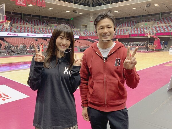 Bリーグ応援キャプテンの廣瀬俊朗さんと