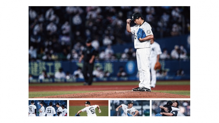 益田直也 タイトルホルダー　記念フォトパネル 千葉ロッテマリーンズ ロッテ「2021シーズンタイトルホルダー写真集」を発売！球団