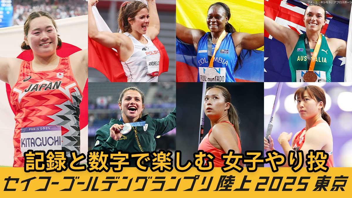 記録と数字で楽しむセイコーGGP2025】女子やり投：北口を筆頭に