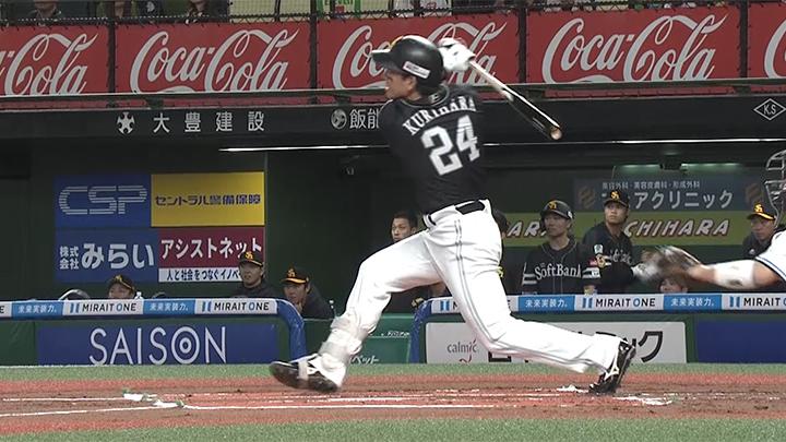 栗原陵矢が第1打席で2号ソロ 4試合ぶりの先発出場 - スポーツナビ