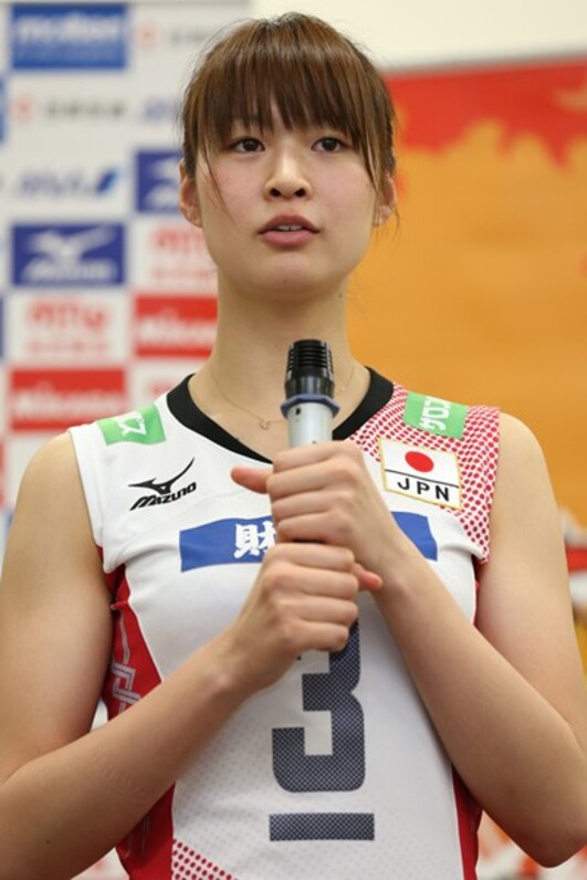 木村沙織「一丸となって表彰台目指す」＝バレー全日本女子会見