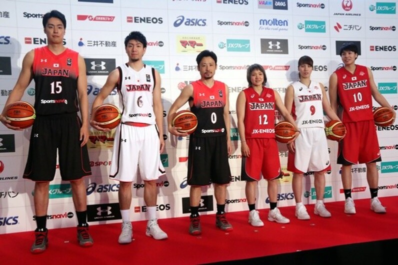 日本代表 AKATSUKI FIVE セットアップ バスケ アカツキファイブ ソフトバンク本社でバスケ日本代表「AKATSUKI FIVE」のワールド