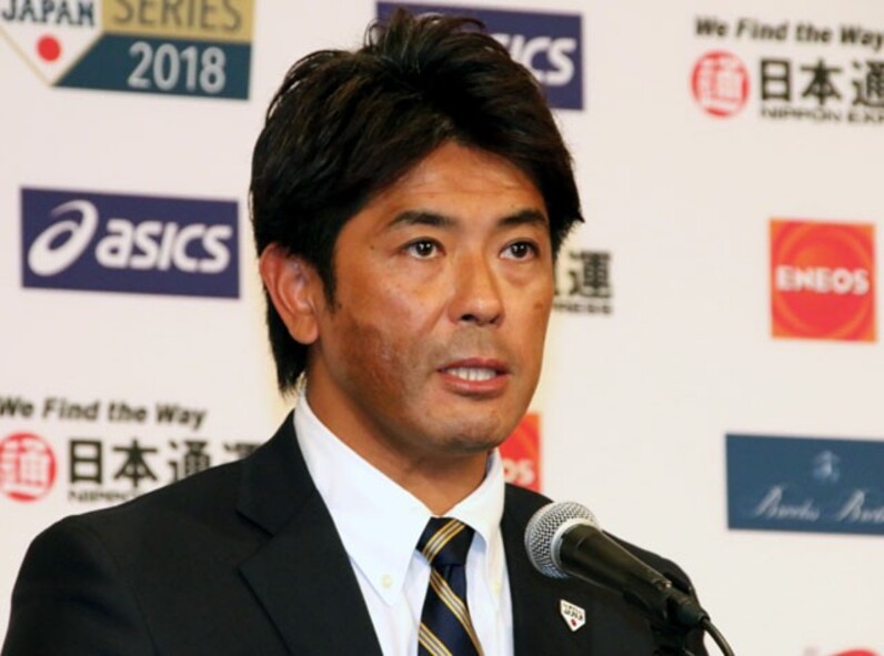 稲葉監督「東京五輪へ向けてチャレンジ」 筒香、柳田ら侍 稲葉監督「東京五輪へ向けてチャレンジ」 筒香、柳田ら侍