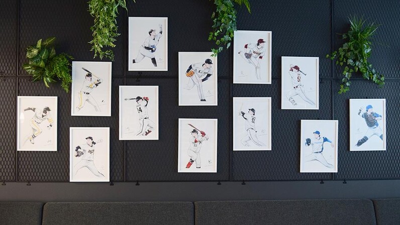 パ・リーグ6球団×窪之内英策 アートコレクション 躍動感あふれる