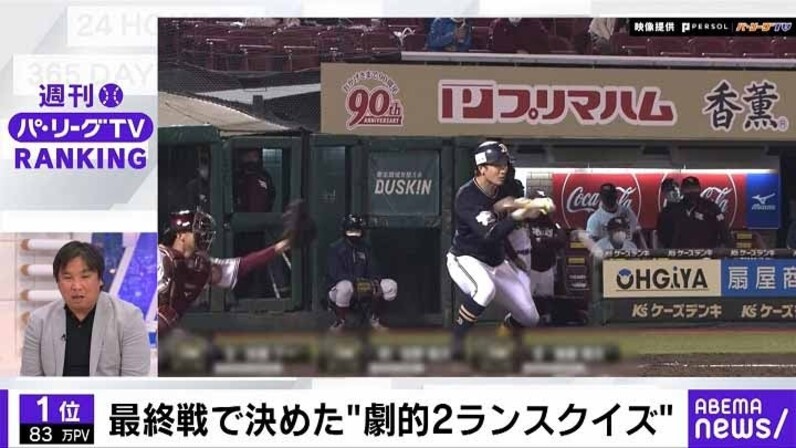 安達了一の劇的2ランスクイズ Abema バズ パ リーグ でランキングをチェック 21 27 スポーツナビ