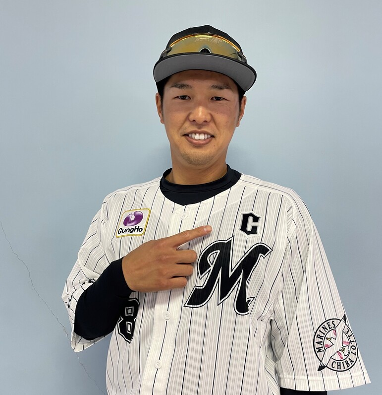 ロッテ中村奨吾主将のキャプテンマークをリニューアル。上昇