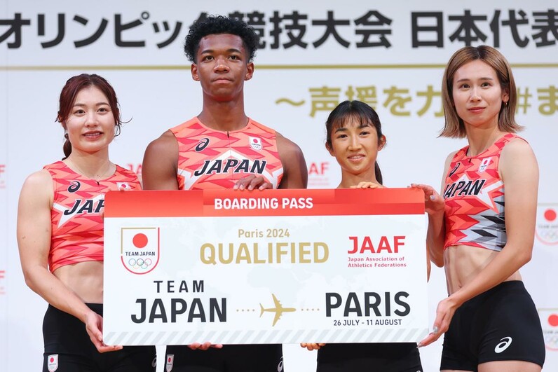 パリ2024オリンピック】日本代表内定会見レポート＆コメント：村竹・田中・福部・秦が新たなユニフォームを身に纏い #まだ見ぬステージへ の思いを語る  - スポーツナビ