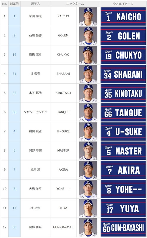 新着 中日ドラゴンズ ファンクラブ FC ニックネームパズルキーホルダー 高橋選手 中日ドラゴンズ 大島洋平選手 ファンクラブ(FC)ユニホーム型キーホルダー