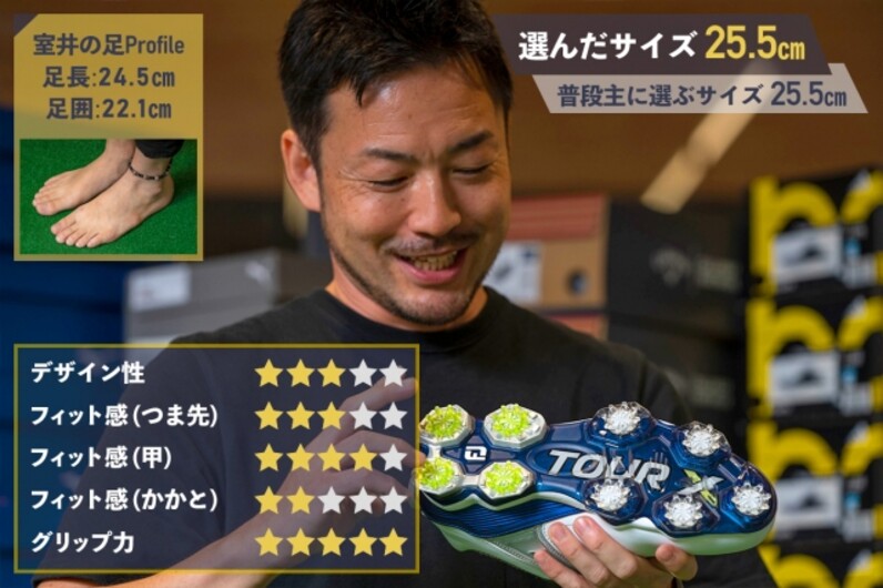 フットジョイ「ツアーX ボア シューズ」を試し履き シューズを