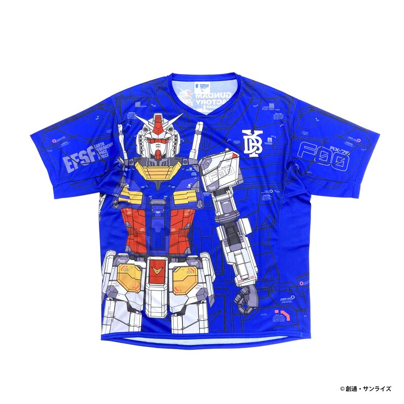 横浜DeNAベイスターズ　ガンダムコラボ　ドライTシャツ　Oサイズ 横浜DeNA 3/9(土)「GUNDAM FACTORY YOKOHAMA」コラボグッズ第2弾