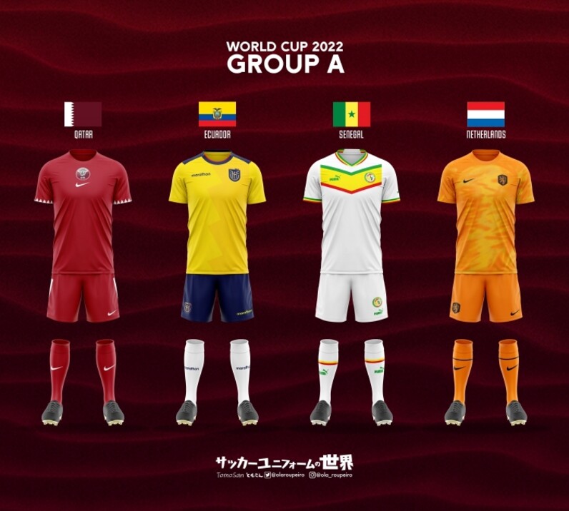 ユニフォームでみるW杯2022カタール大会 - スポーツナビ