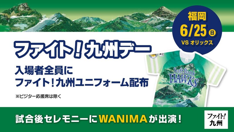 福岡ソフトバンクホークス】6月25日（日）「ファイト！九州デー」福岡直前情報☆ - スポーツナビ