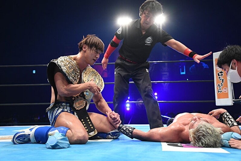 新日本プロレス Sanadaとの激闘を制し飯伏がv2達成 2 11広島結果 スポーツナビ