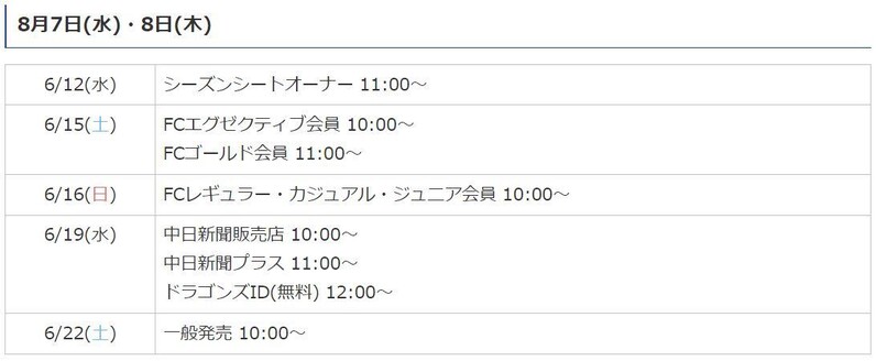 中日ドラゴンズ】ウエスタン・リーグ公式戦 バンテリンドーム開催チケット発売要項 - スポーツナビ