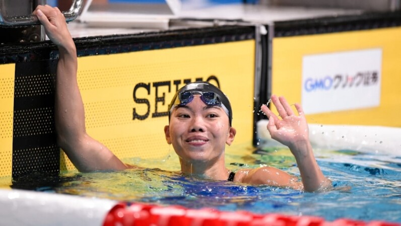 競泳 国際大会日本代表選手選考会1日目 青木玲緒樹が女子100m平泳ぎで日本新記録 スポーツナビ