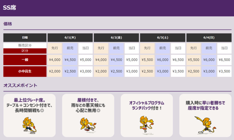 第105回日本陸上競技選手権大会　6月27日　SS席　2席並びセット 第105回日本陸上競技選手権大会 6月27日 SS席 2席
