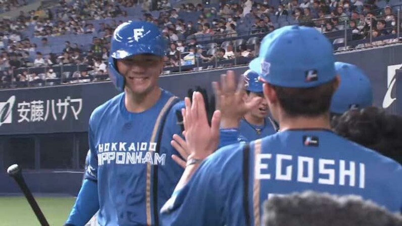 清宮幸太郎と野村佑希の2者連続アーチで北海道日本ハムが先制