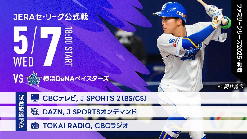 中日ドラゴンズ】本日の放送予定 - スポーツナビ