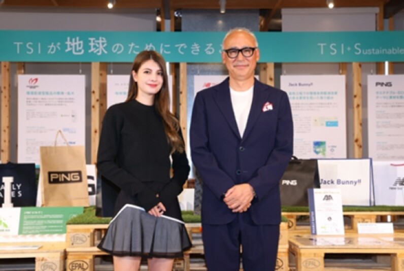 株）TSI ALL GOLF BRAND サステナブル展示会 MAGGY さん がエッジの